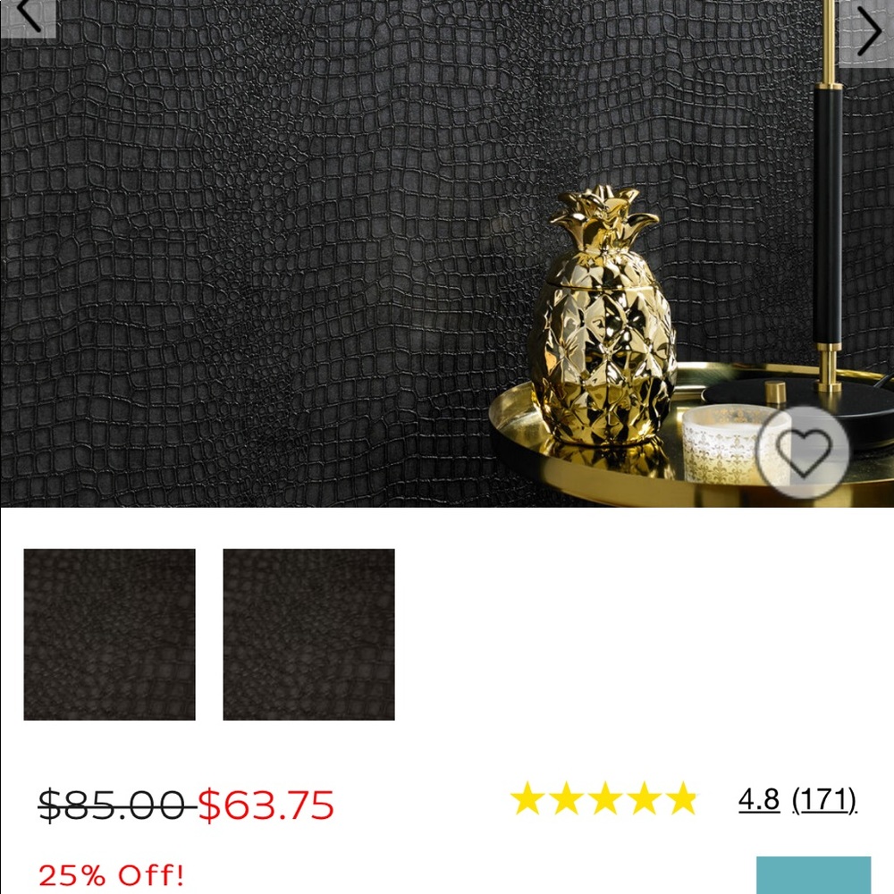 Superfresco black crocodile wallpaper